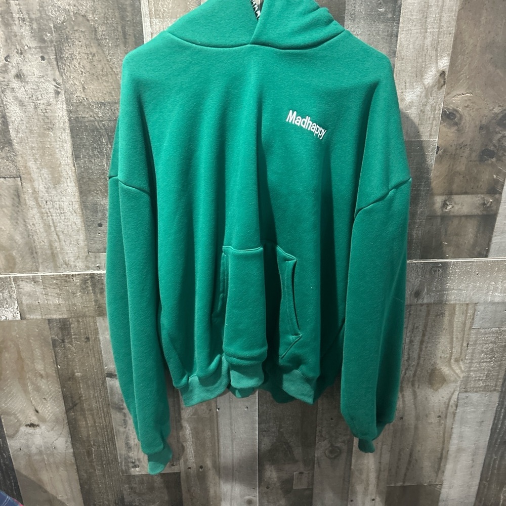 Madhappy Teal Green Pullover Hoodie with Subtle Logo